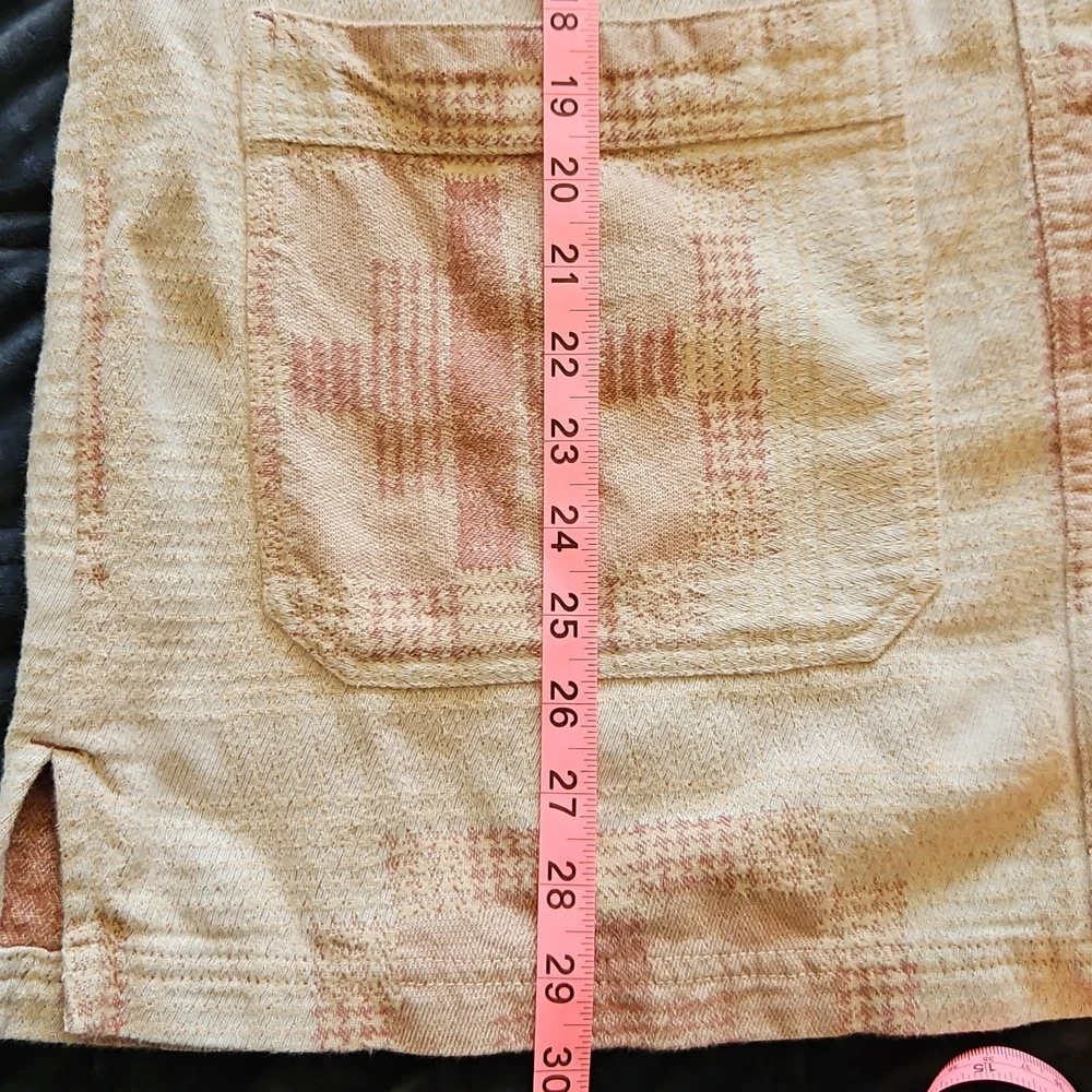 We The Free Keep It Cozy Shirt Pink Quilted Look, Large, Oversized, Southwestern - Picture 9 of 10